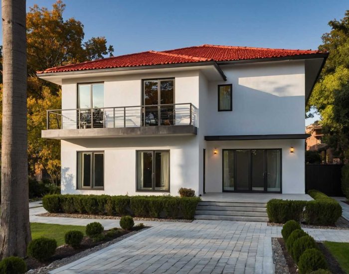 house-with-red-roof-white-sign-that-says-home